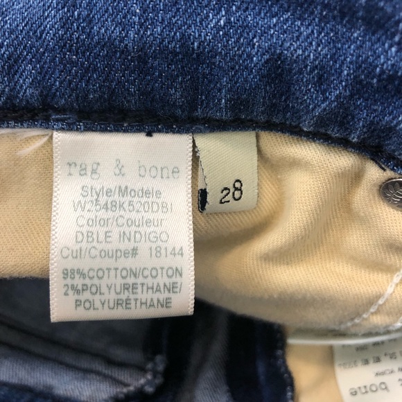 Rag & bone Mazie double indigo high rise skinny jean size 28 - Picture 7 of 9